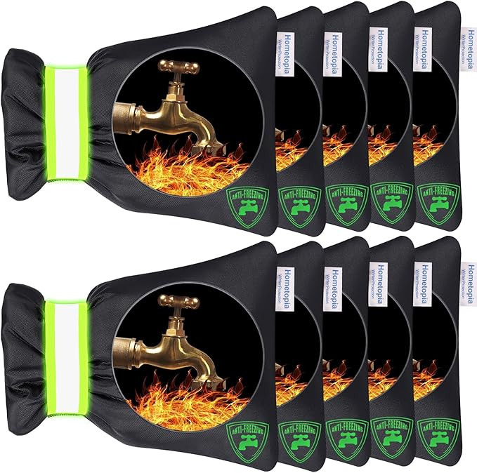 Outdoor Faucet Covers for Winter,10 Pack Pro 6.7" W x 8.3" H Outdoor Hose Bib Cover for Winter Fr... | Amazon (US)