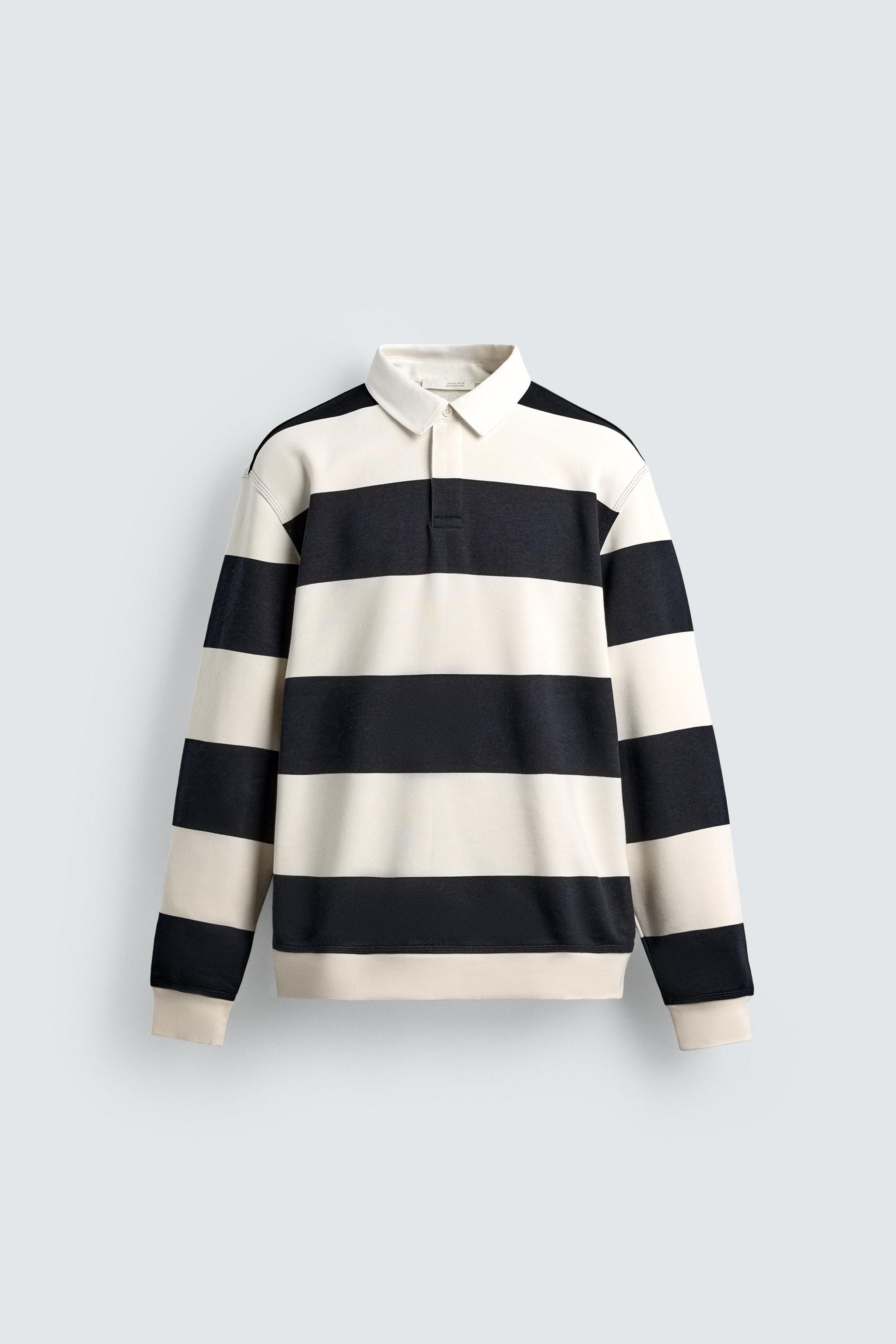 CONTRAST COLLAR POLO SWEATSHIRT | Zara US