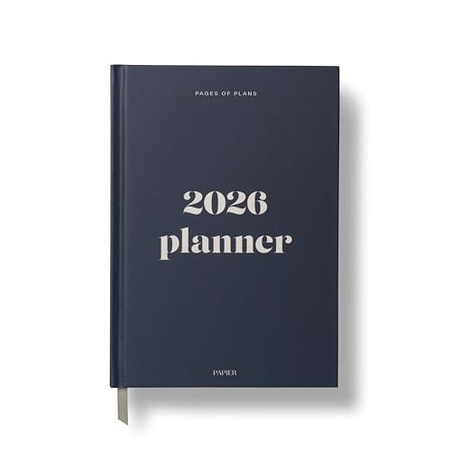 Papier Joy 2026 Year Planner - Navy Blue Hardback | Full Calendar Year | Month View & Week View | Quality Paper | Day Diary Or Organizer For Appointments, Dates, Memos | Personal & Business Use | Amazon (US)
