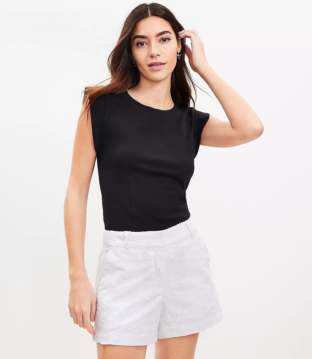 Fitted Bodice Muscle Tee | LOFT