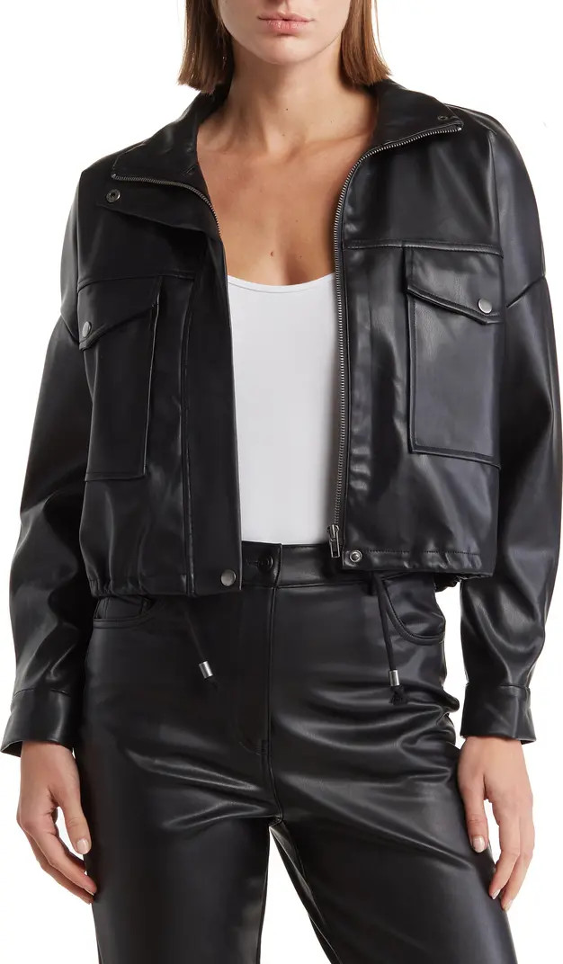 T Tahari Faux Leather Bomber Jacket | Nordstromrack | Nordstrom Rack