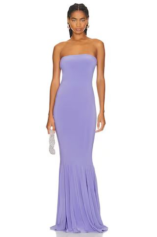 Norma Kamali Strapless Fishtail Gown in Lilac from Revolve.com | Revolve Clothing (Global)