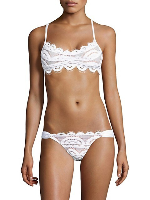 Scalloped Lace Bikini Top | Saks Fifth Avenue