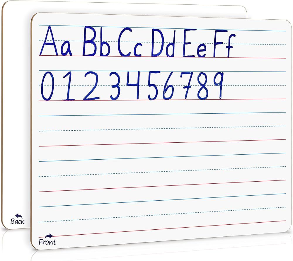 Double Sided Whiteboard Lined Dry Erase Board for Kids Ruled Writing Board Handwriting Practice f... | Amazon (US)