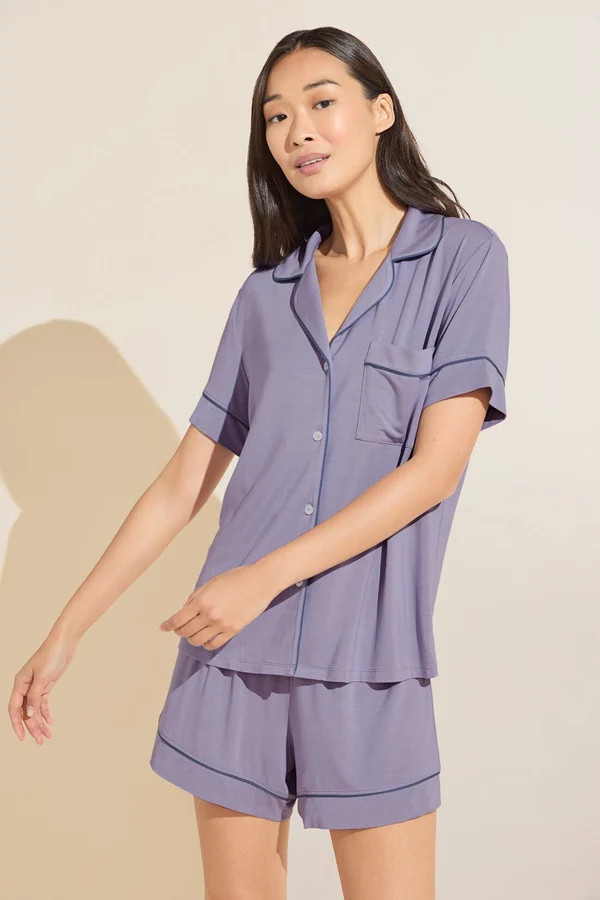 Gisele TENCEL™ Modal Relaxed Short PJ Set - Delphinium/Nightshadow Blue | Eberjey