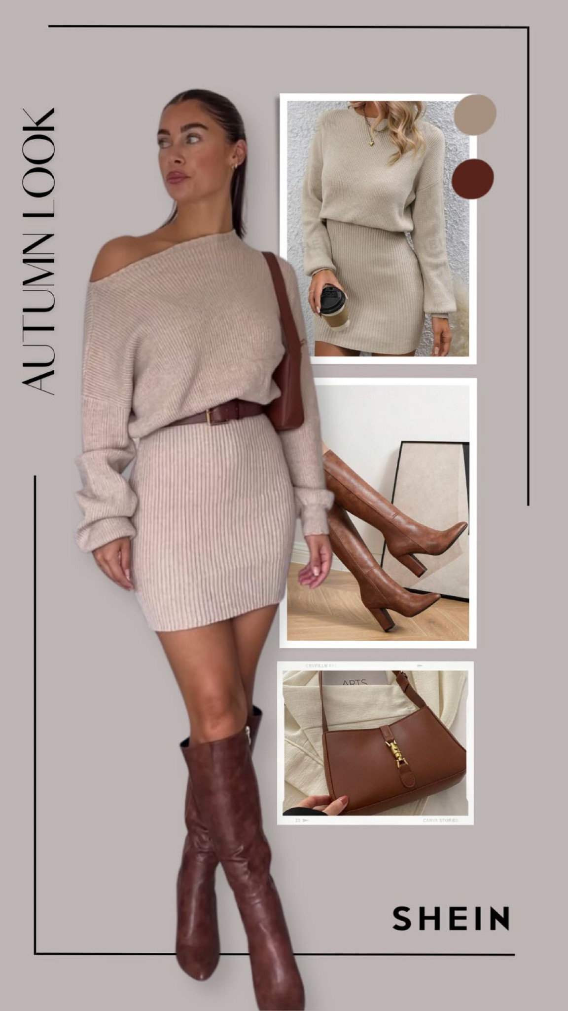 Shein Autumn look 🍂🤎

This is the perfect outfit to dress up or down! 

Jumper dress, knee high boots and a brown bag all from Shein.

#LTKautumn #LTKuk #LTKstyletip