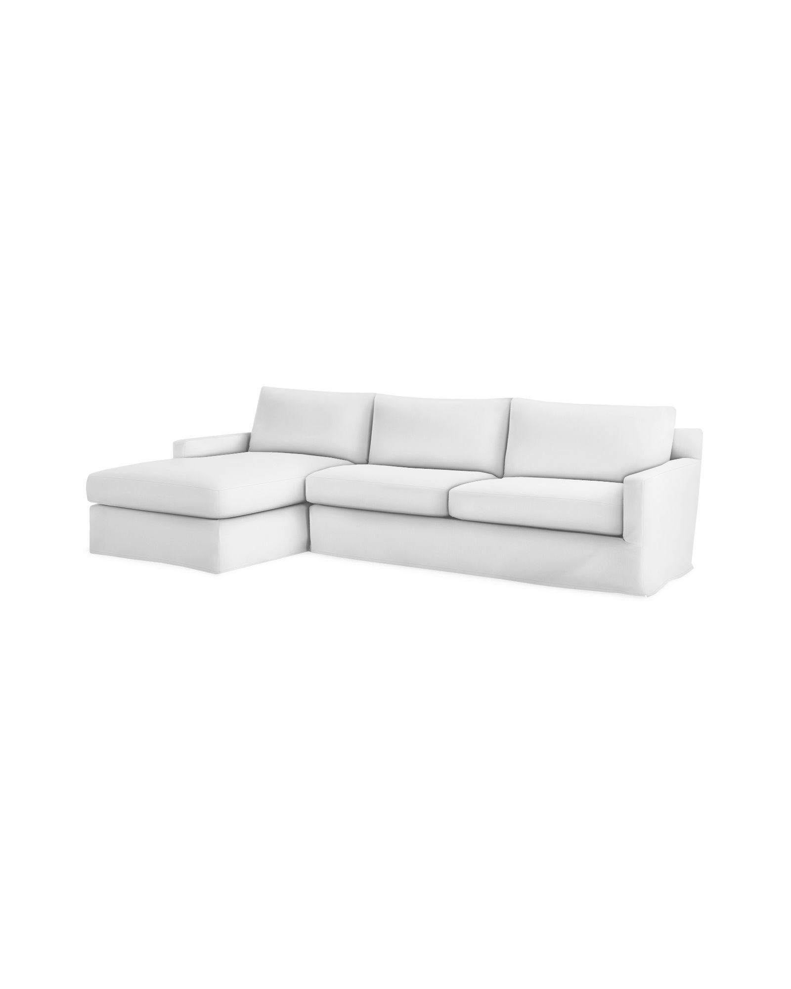 Summit Slipcovered Chaise Sectional - Left-Facing | Serena and Lily