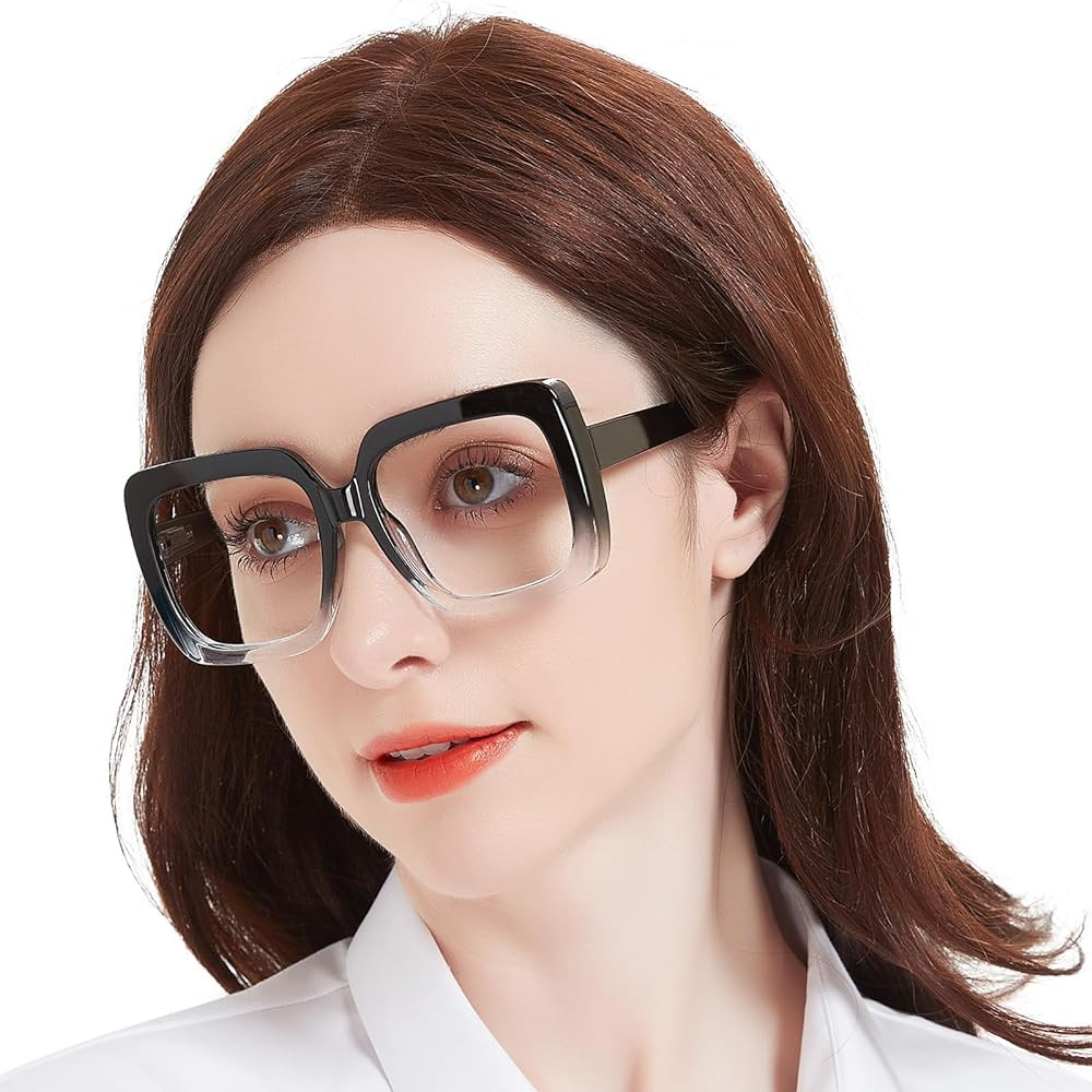 OCCI CHIARI Large Frame Reading Glasses Women Trendy Square Oversized Readers 1.0 1.5 2.0 2.5 3.0... | Amazon (US)