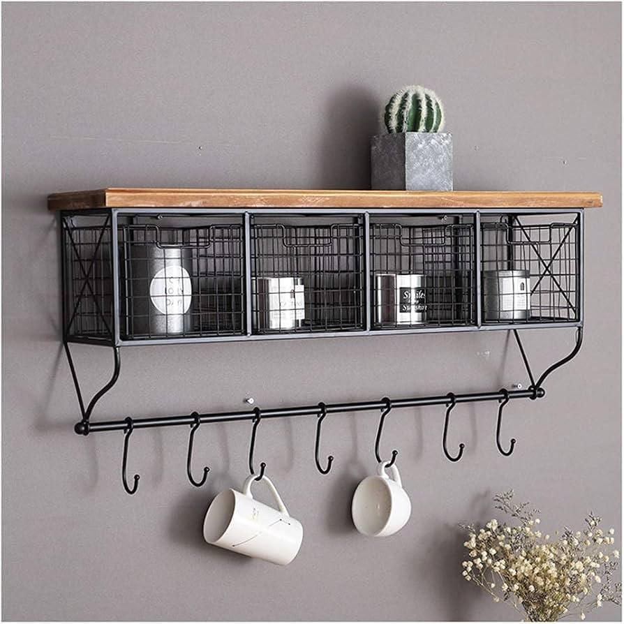 Exquisite Bathroom Shelves Wall Ledges,Rack,Bathroom Rectangular Storage Box,Wall Hanging Rack,Wr... | Amazon (US)