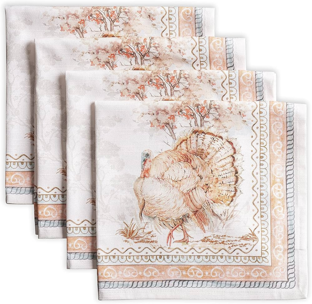 Maison d' Hermine Napkin 100% Cotton 20"x20" Decorative Washable Table Cloth Napkins Set of 4 for... | Amazon (US)