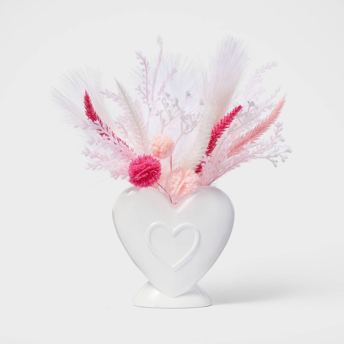 Valentine Tabletop Heart with Botanicals White - Spritz™ | Target