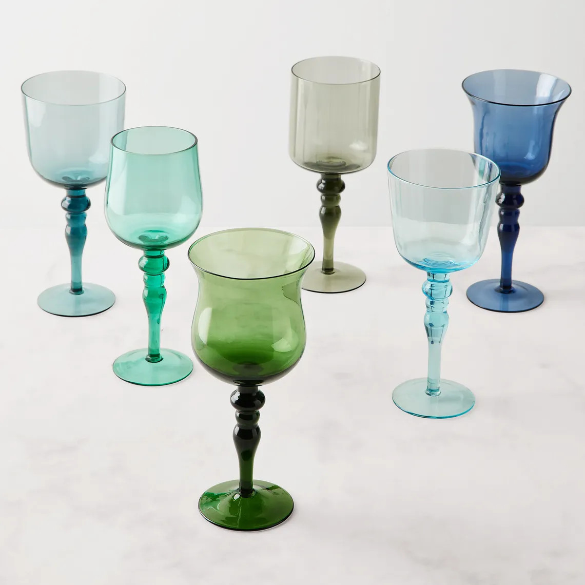 Bitossi Assorted Wine Goblets, Set of 6 | Food52