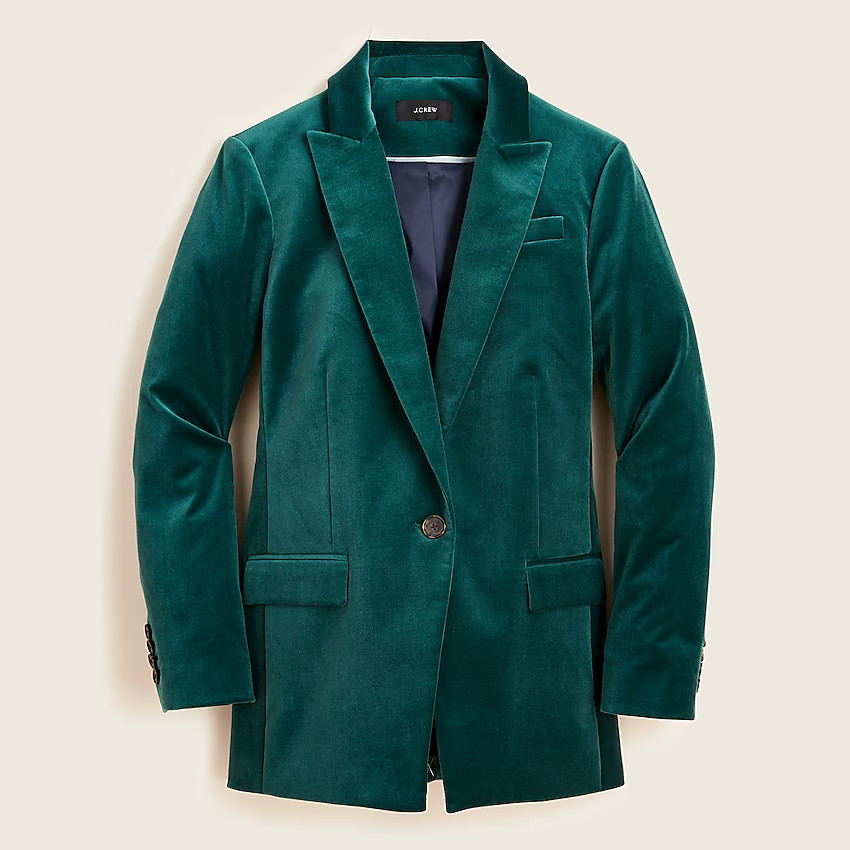 Willa blazer in stretch velvet | J. Crew US