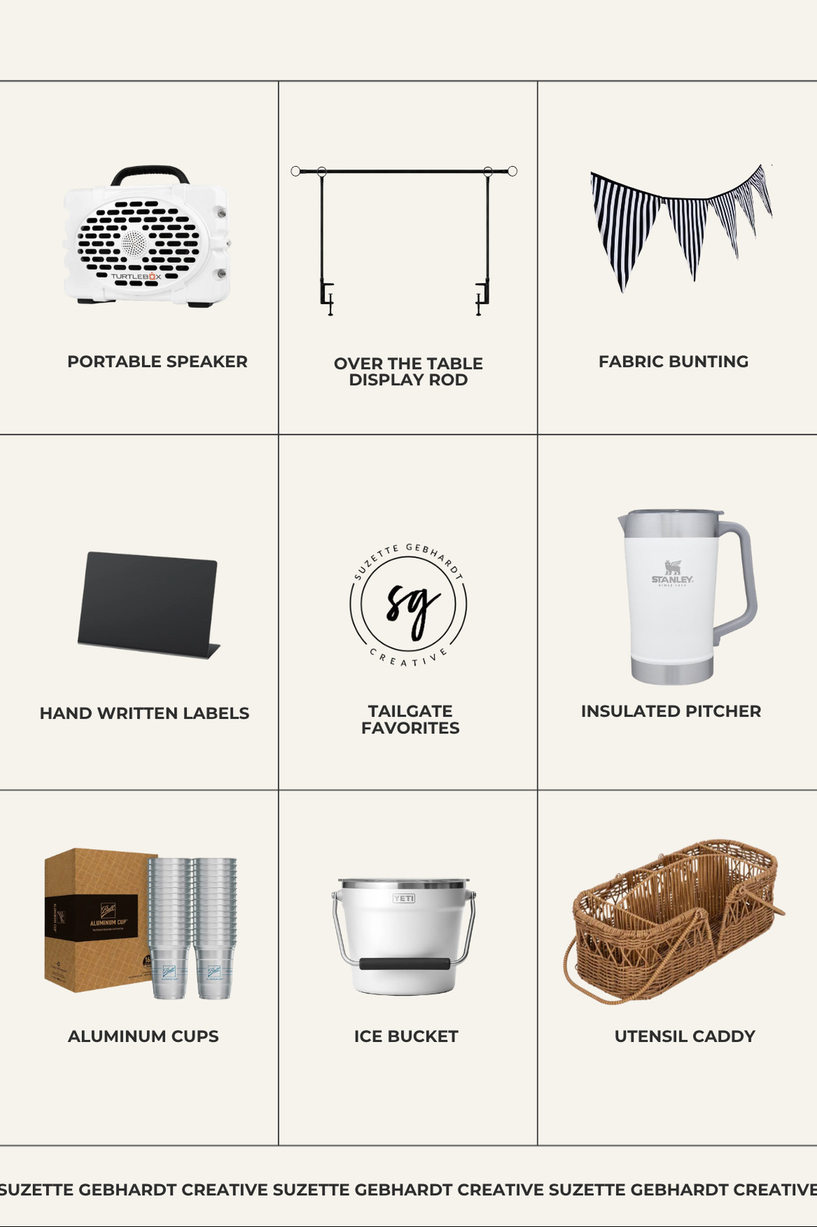 A few elegant upgrades can turn an average tailgate into a full-blown occasion.  

Here are some of my favorite aesthetic tailgate supplies to take to the field this season.  

 

 #LTKmomlife #LTKSeasonal #LTKHome