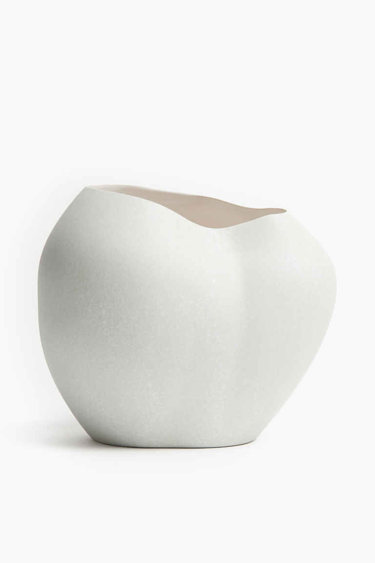 H & M - Irregular stoneware vase - White | H&M (UK, MY, IN, SG, PH, TW, HK)
