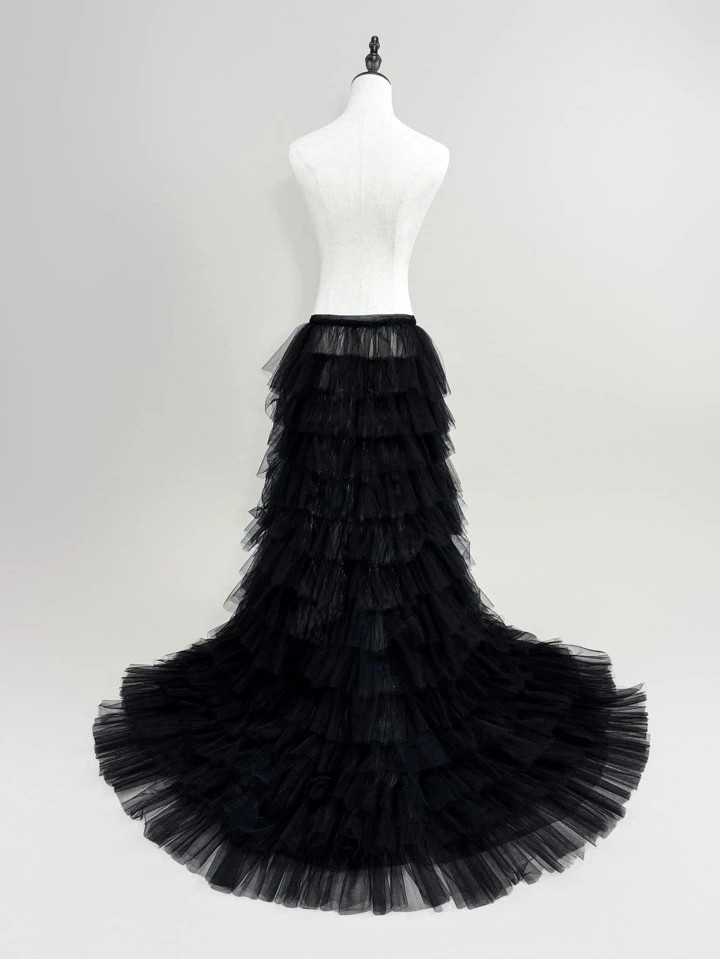 Layered Mesh Petticoat for black Halloween wedding4.93(500+) | SHEIN