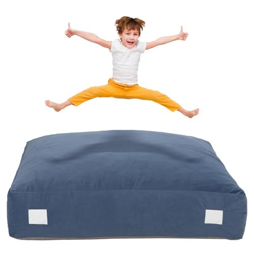 Upgraded Crash Pad for Kids Sensory with Handle,Soft Foam Blocks - Crash Pads for Autistic Children Indoor Jump Climb, Kids Autism Sensory Crash Mat with Anti-Slip Washable Cover (3FT x 4FT) | Amazon (US)