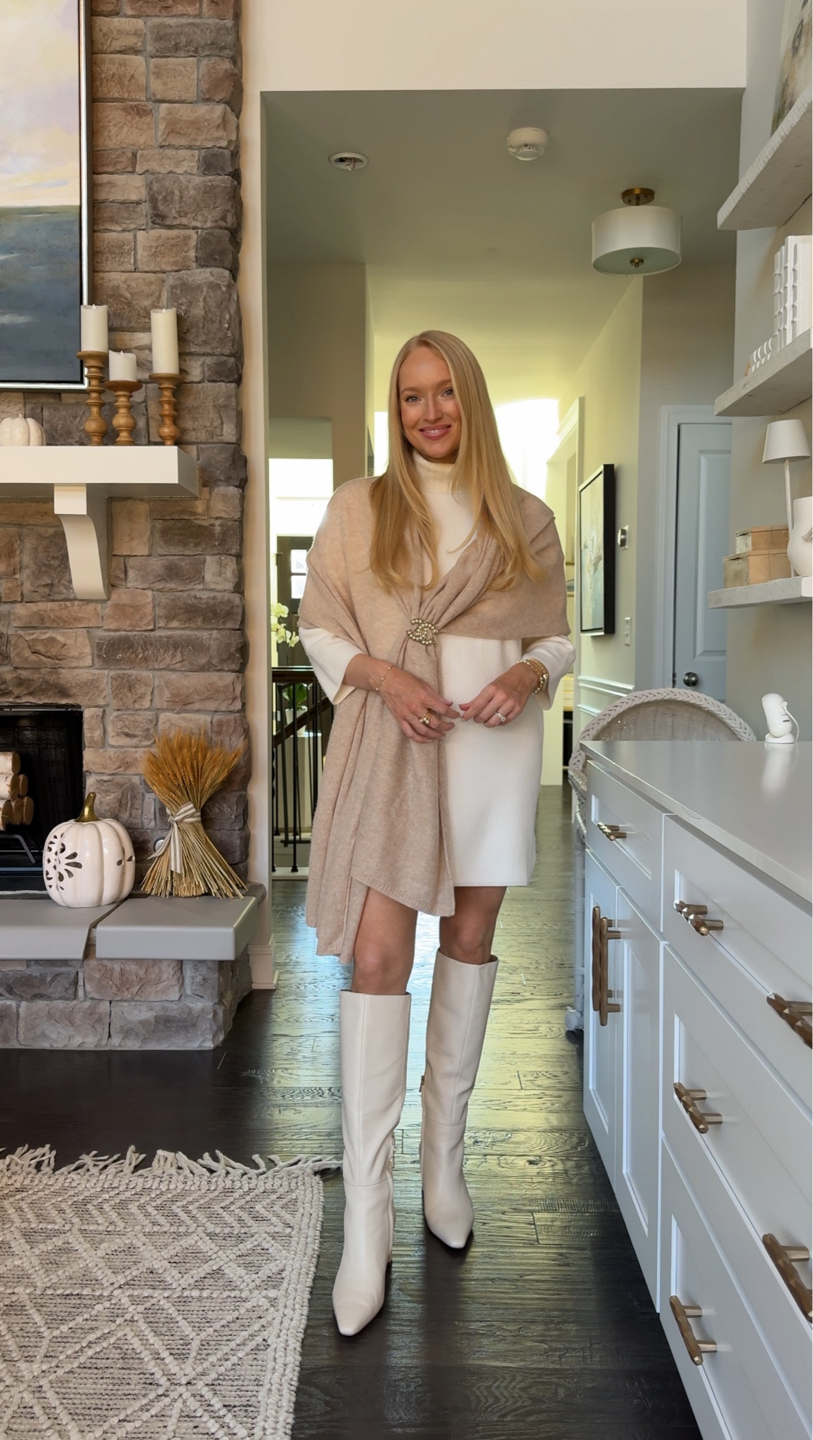 One of my most worn sweater dresses the last few years! Wearing a size small. Size up if you want more length. I styled it with a cashmere wrap which is a must have in my wardrobe! There’s so many ways to style it. 

Thanksgiving outfit // knee high boots 

#LTKootd #LTKCyberWeek #LTKSeasonal