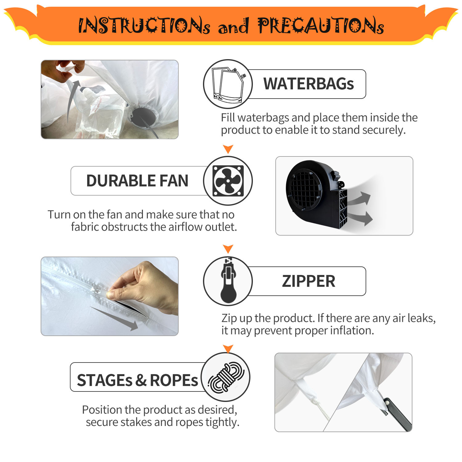 DeeKom Halloween Inflatable Decorations Outdoor 6' Octopus Tentacles Blow up Decor with 36 LED Li... | Walmart (US)