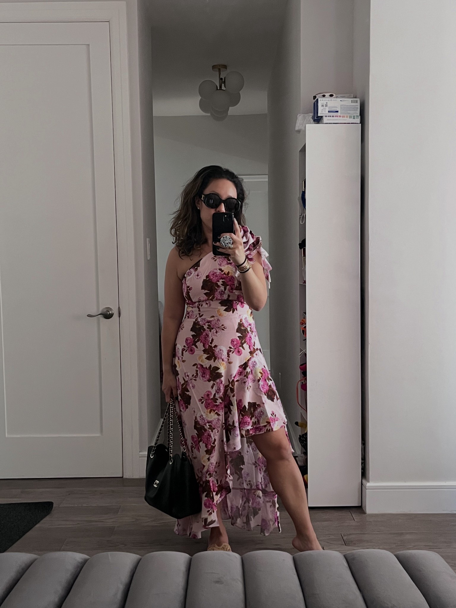 Gorgeous floral dress. High-low ruffle hem. I’m wearing an xs. Has a side zipper. Love the flowy fit. Big in the chest for me. My boobs are small. 

#LTKootd #LTKTravel #LTKWedding