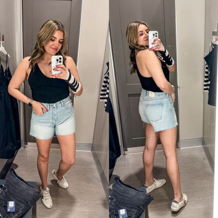 Target new arrivals! Target spring size 8 try on. Midsize target finds. Shoulder tie bodysuit fits tts. The best denim shorts!! They are 20% off! Only $20! They fit tts or size down in between. I’m in an 8 but could do a 6. 

#LTKsalealert #LTKmidsize #LTKfindsunder50