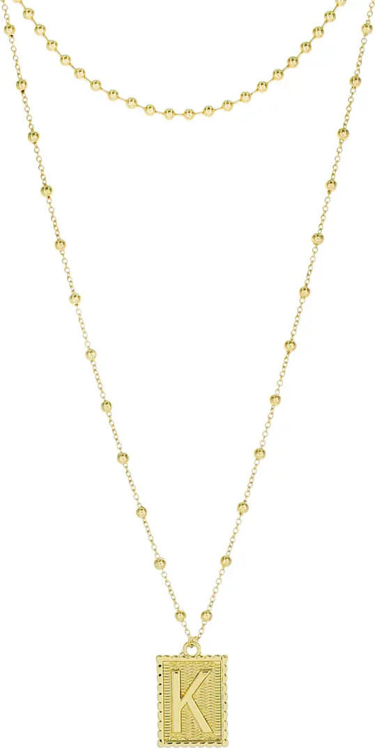 Initial B Dot Layered Pendant Necklace | Nordstrom