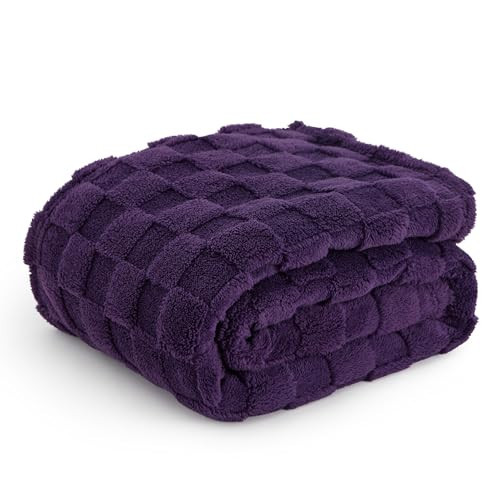 Bedsure GentleSoft Twin Blanket for Bed Purple - Super Soft Cozy Blankets for Women Men Girls, Cute Fuzzy Fleece Throws for Bedroom Couch, 60x80 Inches | Amazon (US)
