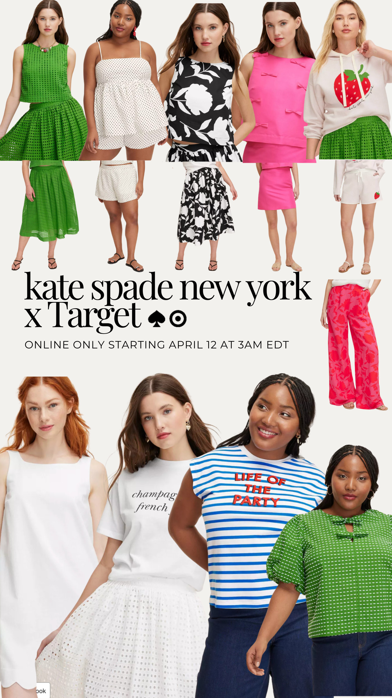 Kate Spade New York is coming to Target! ♠️ 🎯 This online-only drop goes live April 12 at 3am EDT—so set your alarms or save this post to be ready! 

target fashion, target dresses, target matching sets, target spring
 

 #LTKSaleAlert #LTKFindsUnder100
