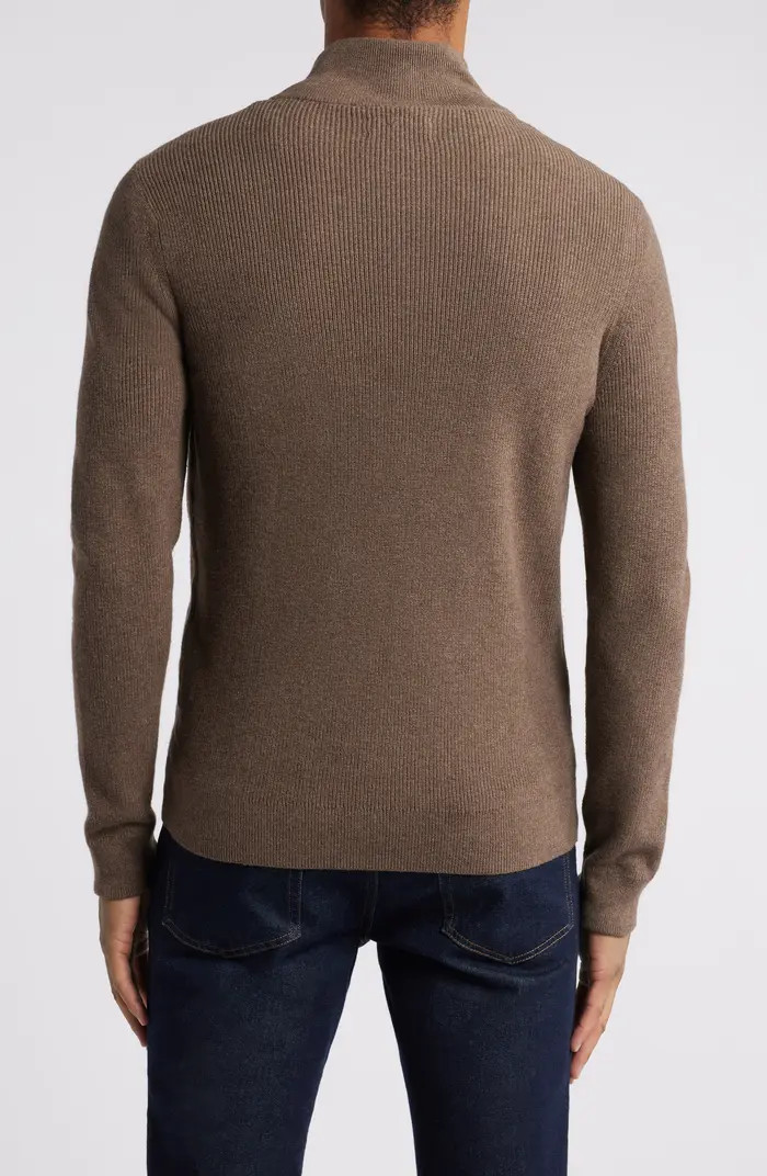 Nordstrom Cotton & Cashmere Quarter Zip Sweater | Nordstrom | Nordstrom