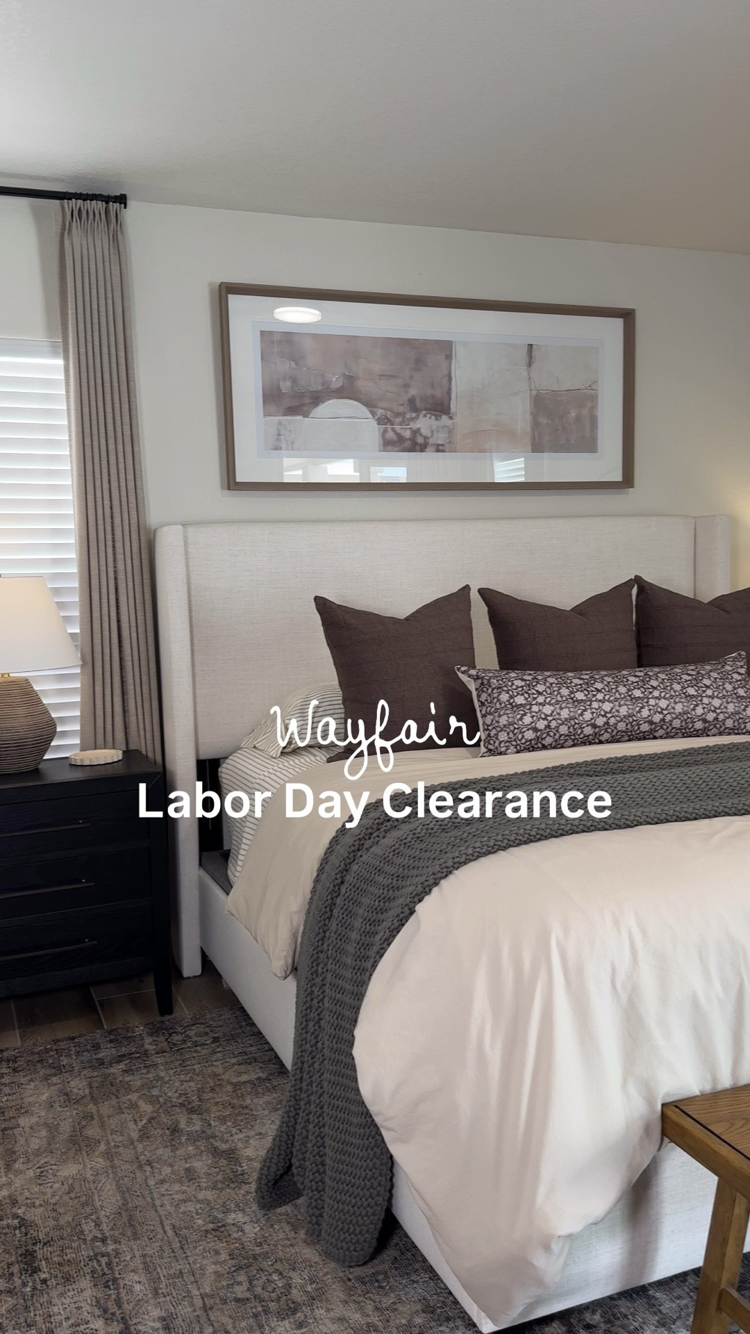 #ad The most popular pieces in our primary bedroom are part of @Wayfair Labor Day Clearance!! 

The sale includes savings up to 70% off + free and easy delivery over $35 now until September 7th! 
#wayfair #wayfairpartner 
•
•
•
#neutralbedroom #primarybedroom #bedroomstyling

#LTKHome #LTKSaleAlert #LTKSeasonal
