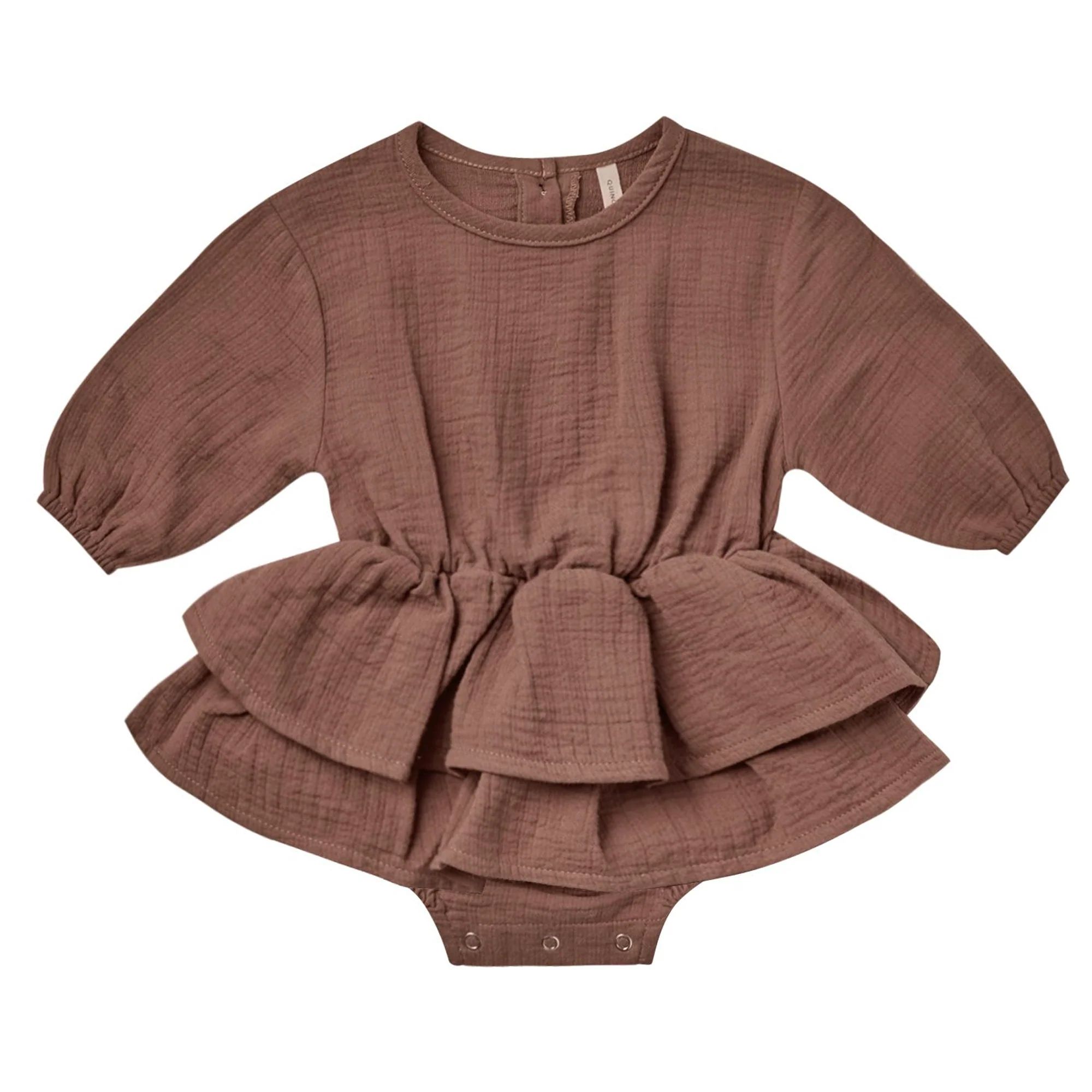 Organic Rosie Romper, Pecan | SpearmintLOVE