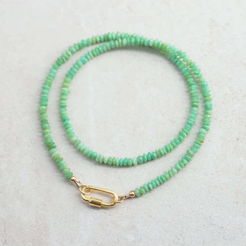 Peruvian Opal Necklace Peruvian Opal Necklace Candy Opal Necklace Summer Beaded Bright Necklace G... | Etsy (US)