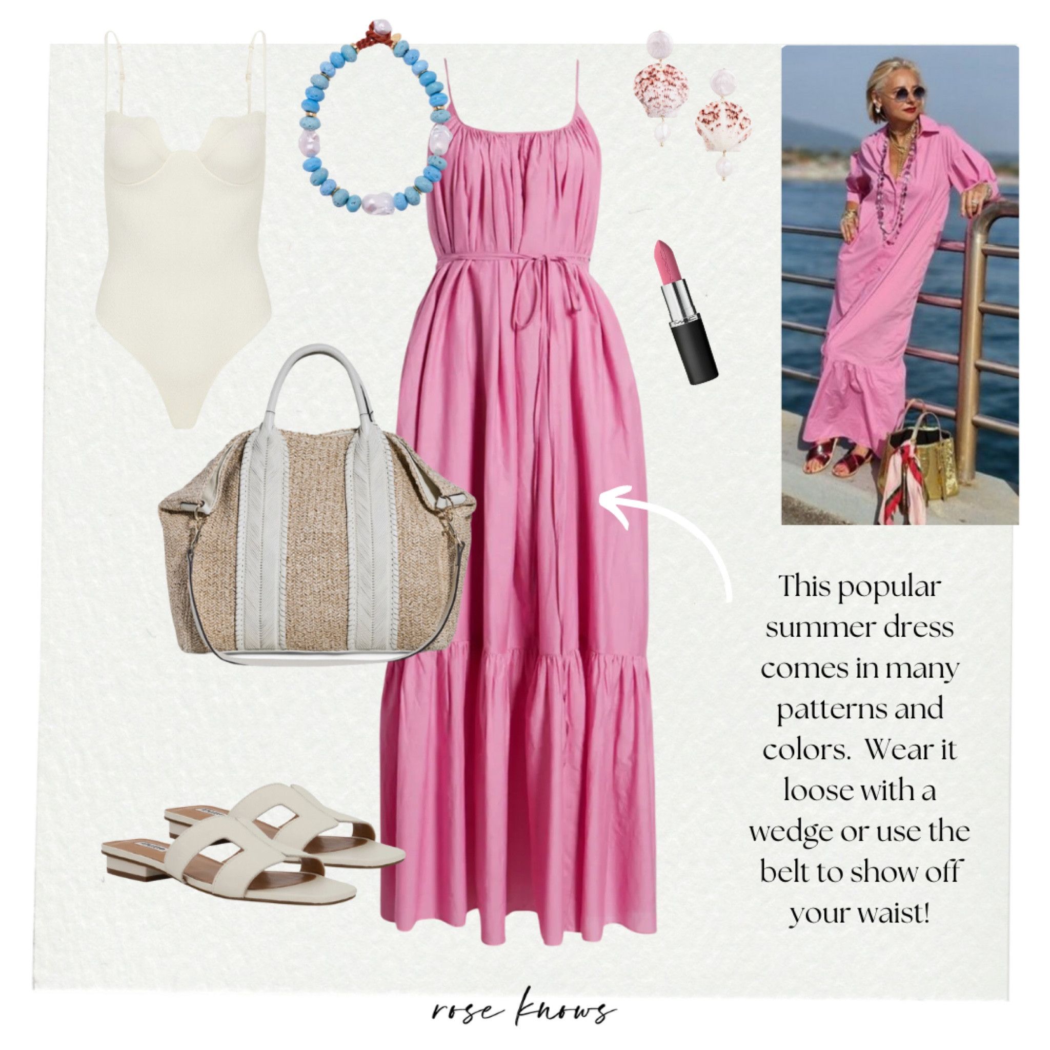 Preset on pink Nordstrom dress for summer! Add a denim jacket in white or blue 
 

#LTKtravel #LTKover40 #LTKFestival