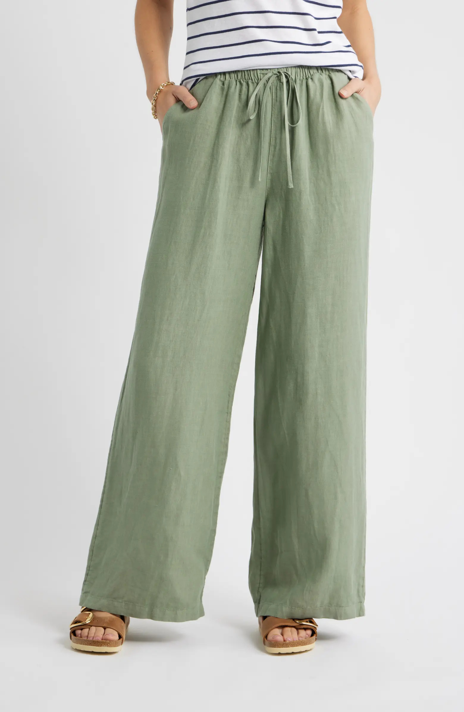 Easy Wide Leg Linen Pants | Nordstrom