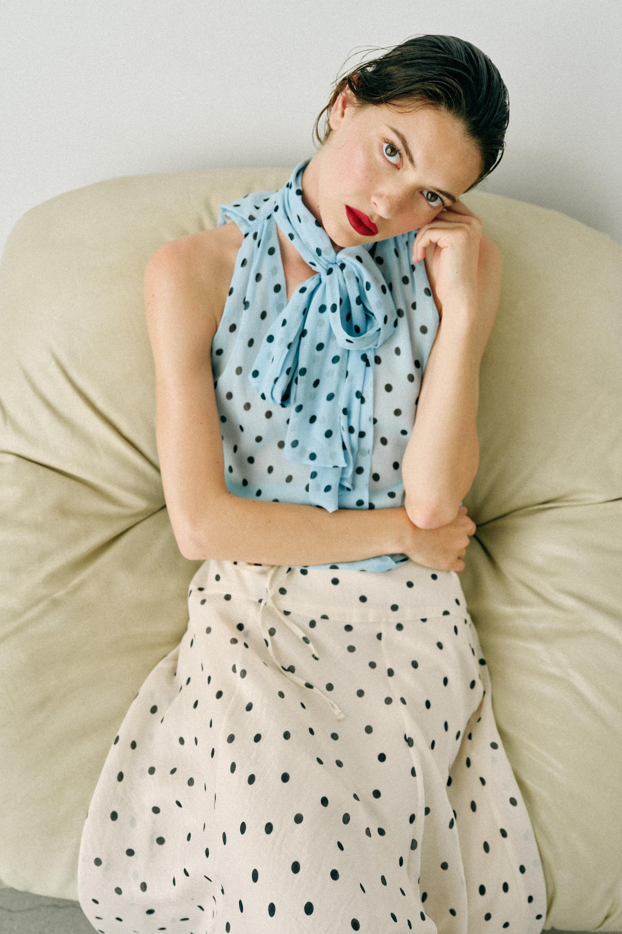 POLKA DOT TIE TOP | Zara US