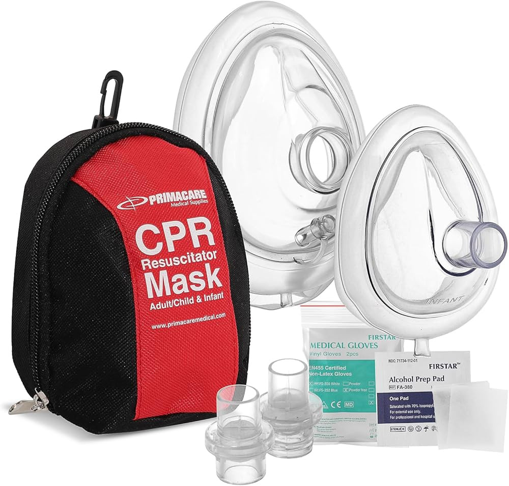 Primacare RS-6848 First Aid CPR Mask Combo Kit for Adult and Infant – Emergency Resuscitator Se... | Amazon (US)