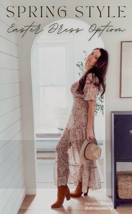 This dress is so cute and such good quality! Perfect for spring and summer and the entire outfit is a great Easter or festival choice 🐰 The dress is TTS I’m a size small. The boots run a little big. I went down 1/2 size to an 8. 

🏷️ festival outfits , country concert outfit , summer dress , spring dress , brown cowboy boots , cowgirl boots , women’s hat, short sleeve dresss

#LTKFestival #LTKshoecrush #LTKSeasonal