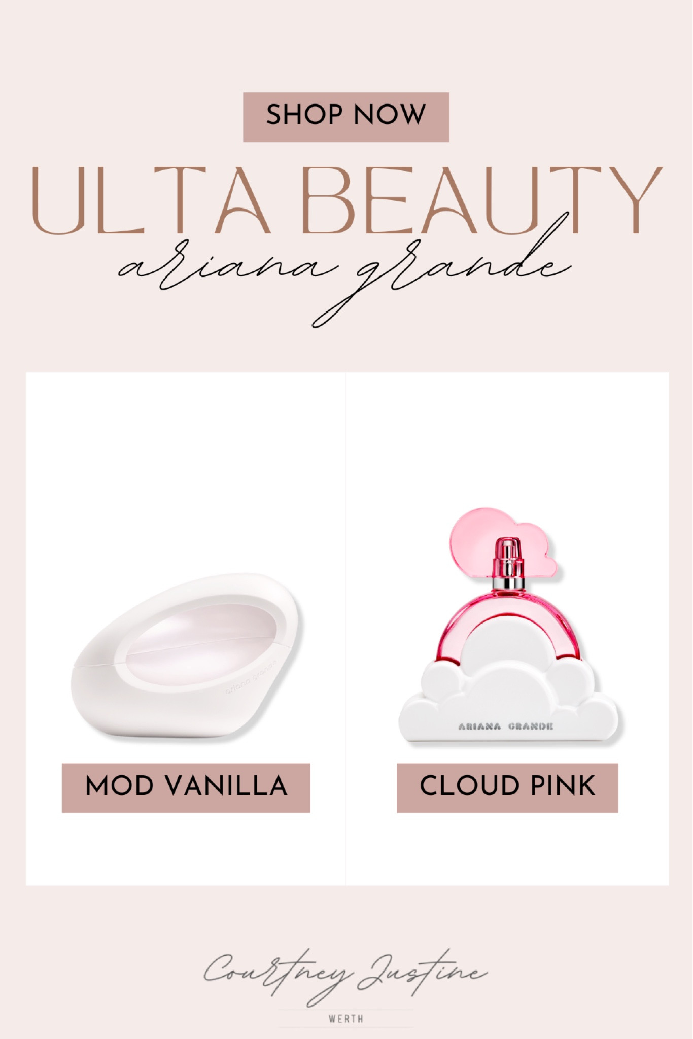 Ulta Beauty // Ariana Grande // Perfume // Cloud Pink // MOD Vanilla // Fav Scents // Exclusively at Ulta Beauty // Gifts For Her

#LTKfindsunder100 #LTKGiftGuide #LTKbeauty