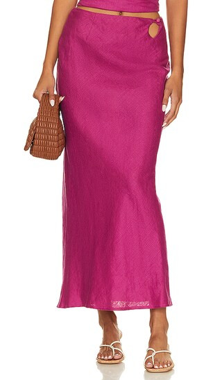 FAITHFULL THE BRAND Estina Skirt in Fuchsia. | Revolve Clothing (Global)