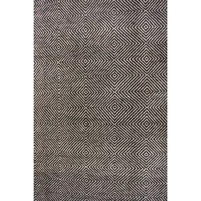 Azarian Geometric Wool Area Rug for Living Room Bedroom Dining Room Kitchen, Black/Ivory | Wayfair North America
