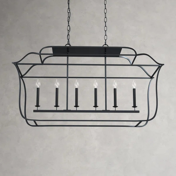 Lark 6 - Light Dimmable Lantern Geometric Chandelier | Wayfair North America
