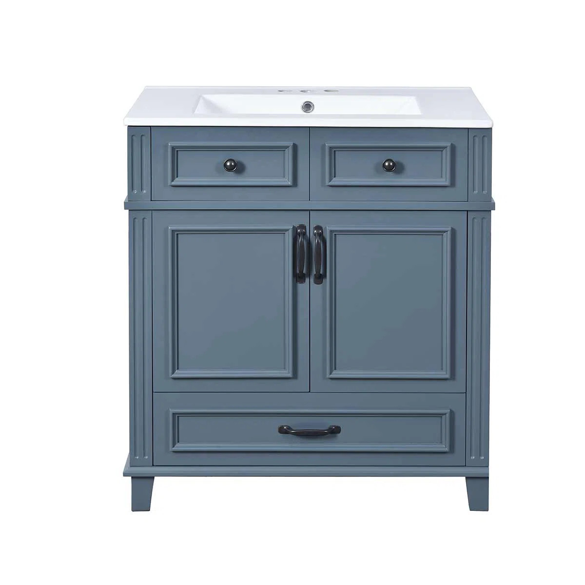 30'' Bathroom Vanity With Ceramic Sink, Storage Cabinet With Soft Closing Doors And Drawers | Wayfair North America