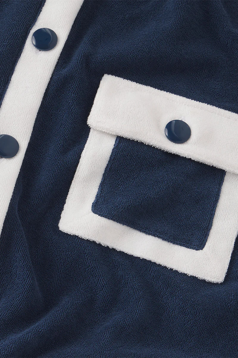 Darcy Terry Dress in Navy | LAKE Pajamas