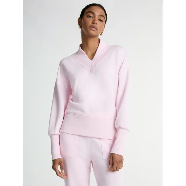 Scoop Women's and Women's Plus Ultimate ScubaKnit V-Neck Sweatshirt, Sizes XS-4X | Walmart (US)