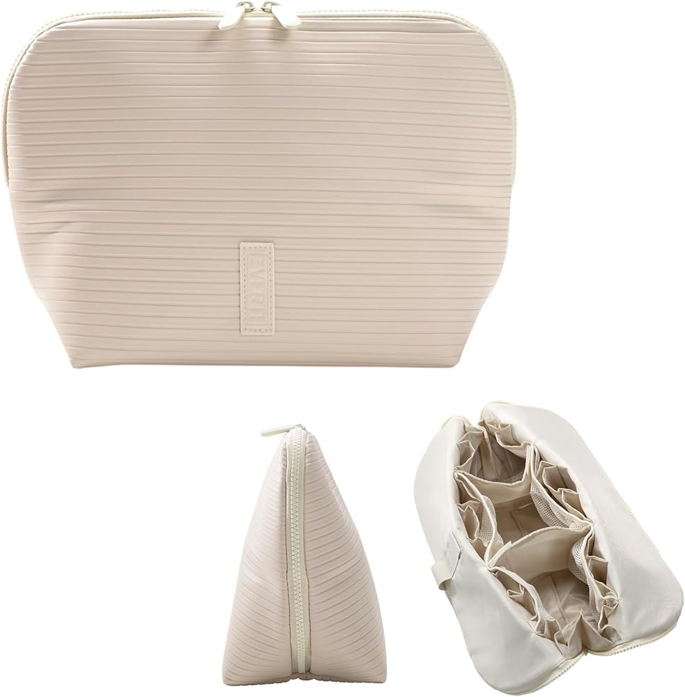 THE VERTI-Vertical Waterproof Makeup & Toiletry Bag | 23-Pocket Organizer with Upright, Fold-Down... | Amazon (US)