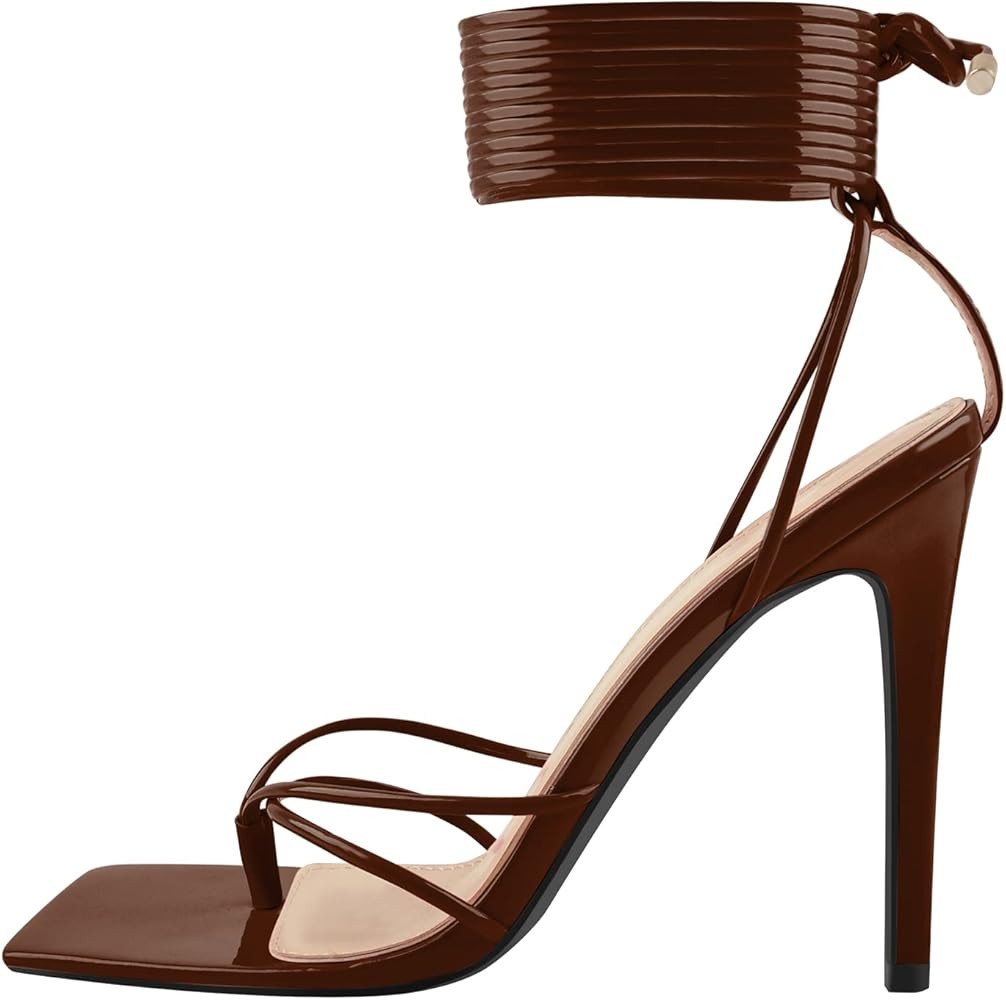 Lace Up Ankle Strappy Sandals Stilettos High Heels | Amazon (US)