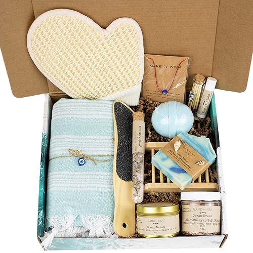 Bath Set for Women Gift - Handmade Christmas Spa Gift Baskets For Women - Relaxing, Pampering & S... | Amazon (US)