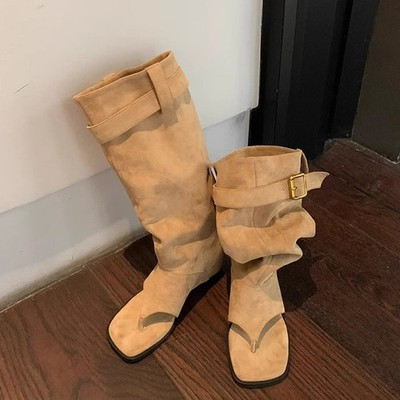 Vintage Women's Mid Calf Boots Sandals Slouch Roman Gladiator Shoes Thong Retro | eBay US