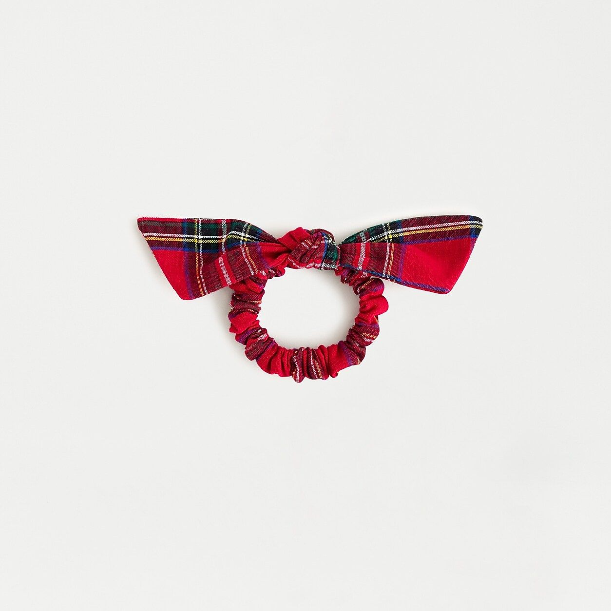 Bow scrunchie in red Stewart tartan | J.Crew US