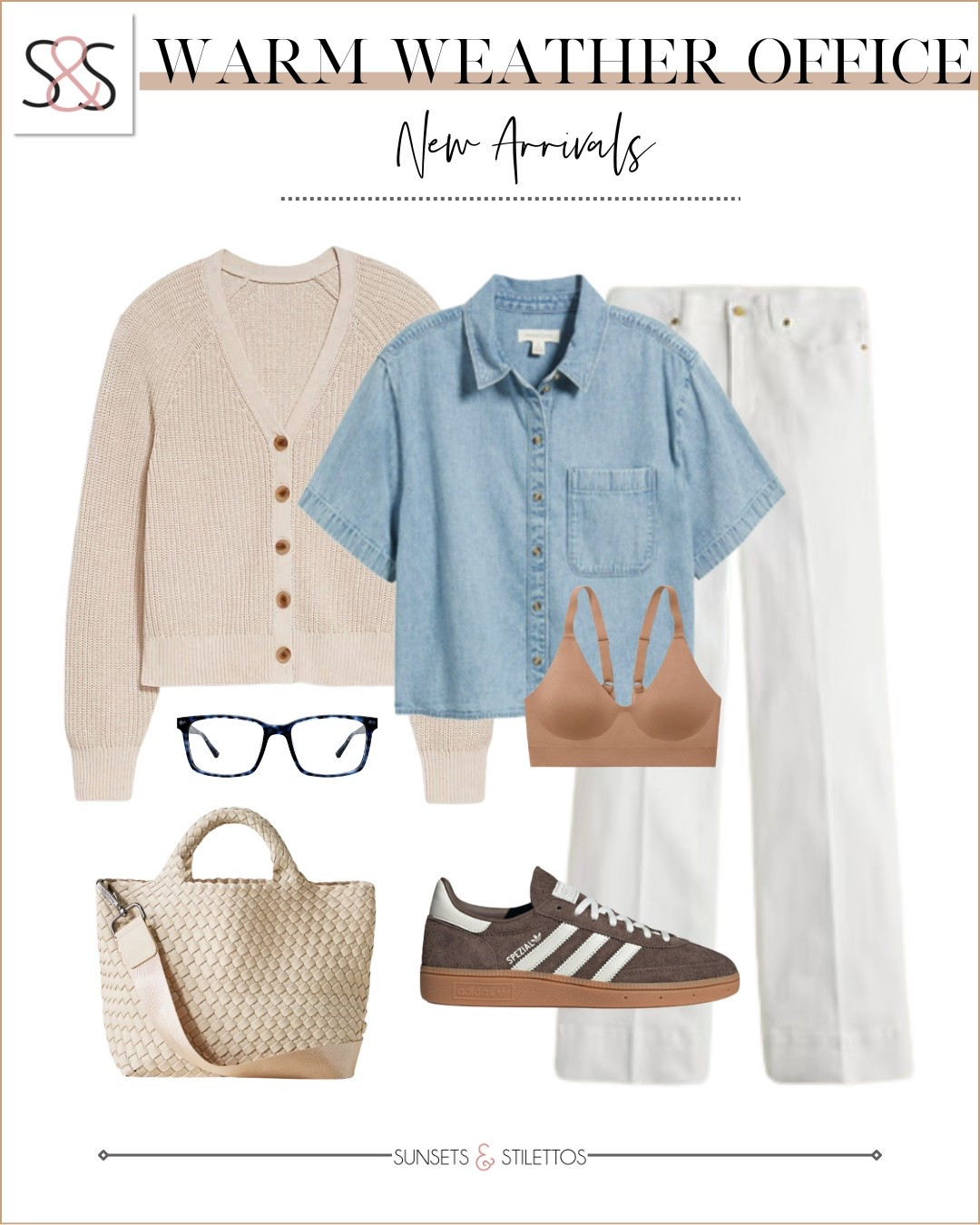 Looking for a spring outfit refresh? This outfit with white jeans is perfect for work and travel too!
Sunsets and Stilettos, workwear, adidas sneakers 

#LTKWorkwear #LTKStyleTip #LTKTravel